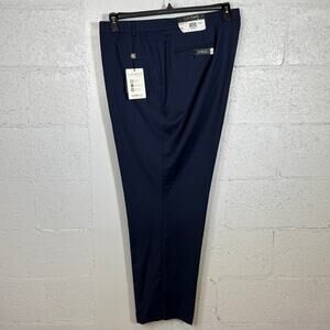 Ralph Lauren Men's Classic-Fit Flat Front Suit Pants, Blue Plaid 56x32 $190